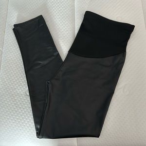 Faux Leather Maternity Leggings